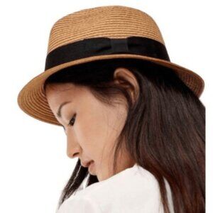 2 TALULA STRAW FEDORAS